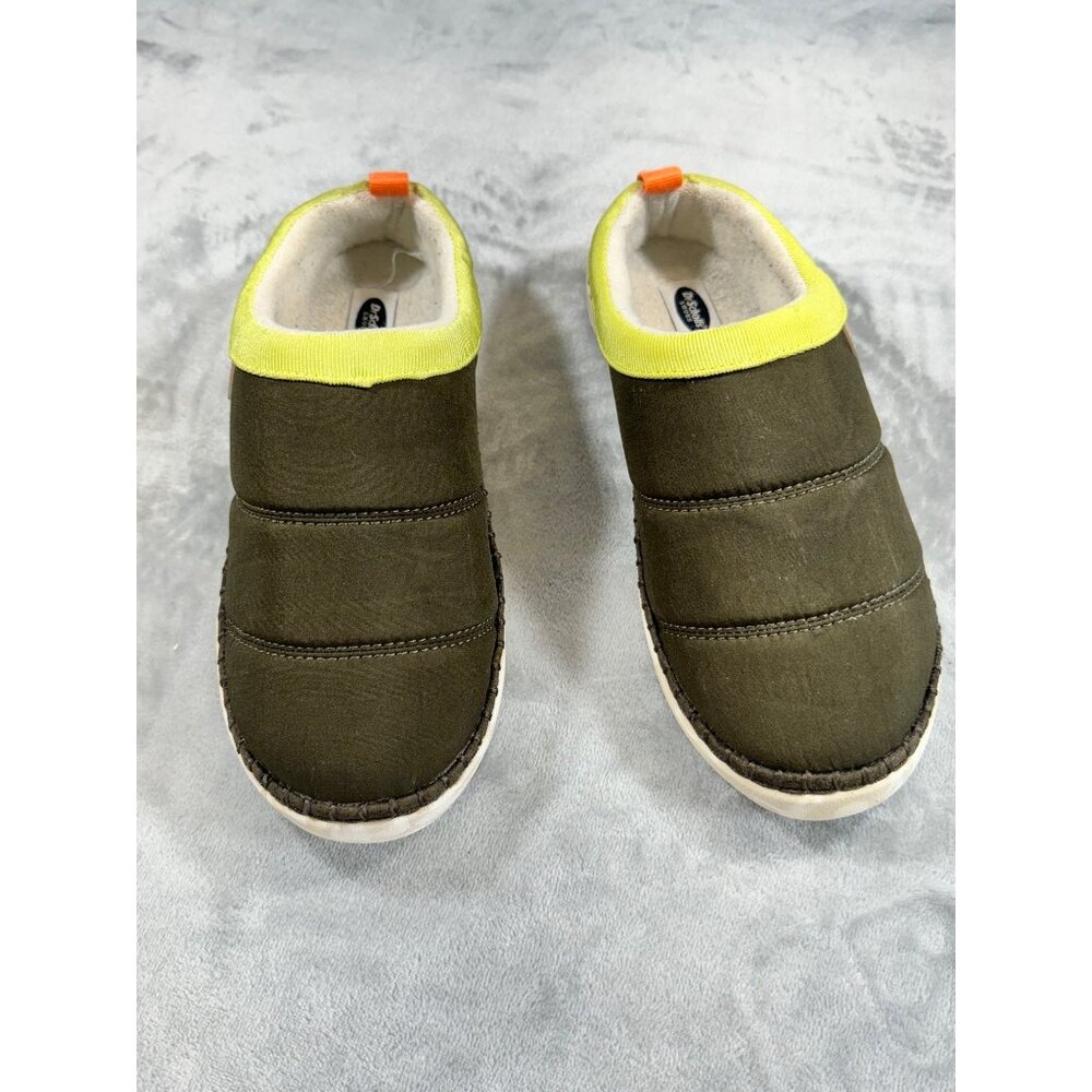 Dr. Scholls womens Shoe 7M Green cozy vibes flat slip on cushioned slippers